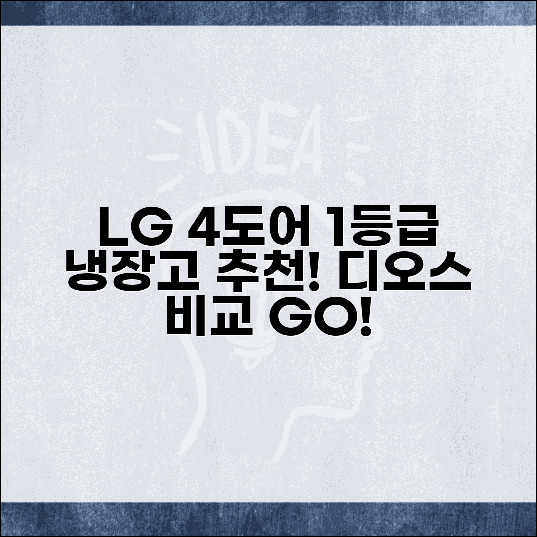 엘지 냉장고 4도어 1등급 추천 모델 | LG 디오스 4도어 냉장고 비교