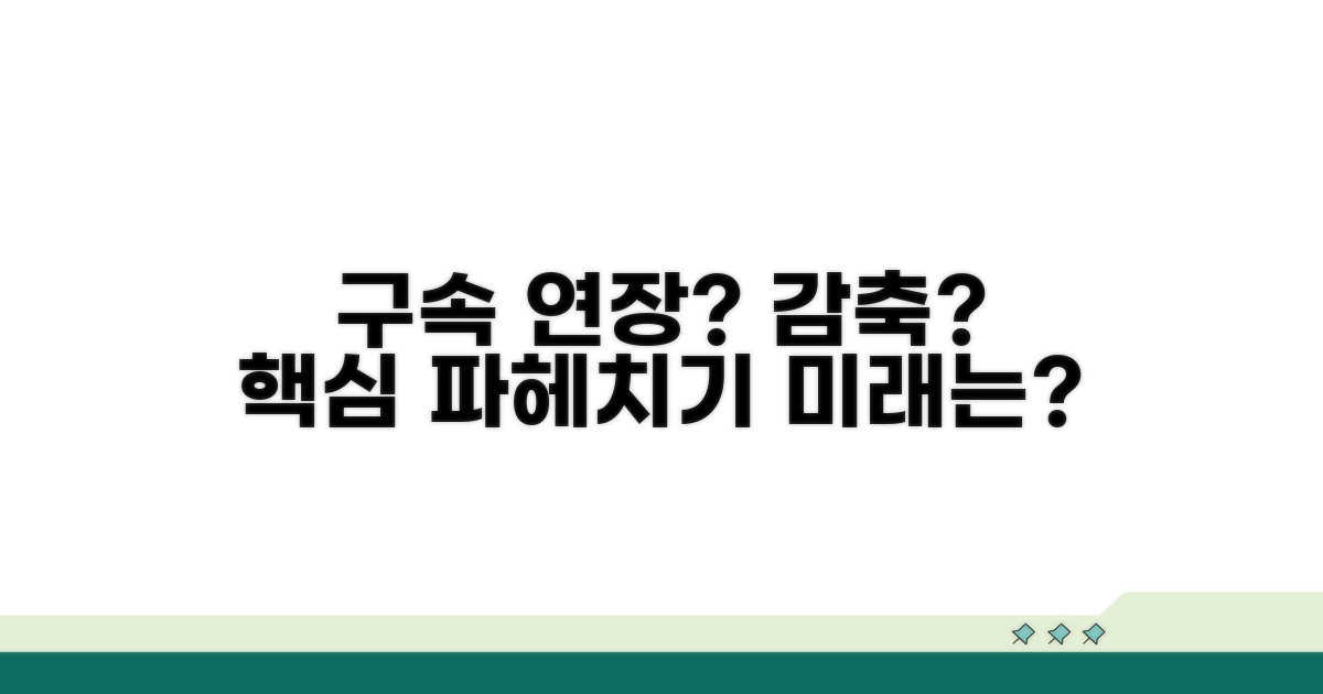 구속 기간 연장 및 감축 가능성