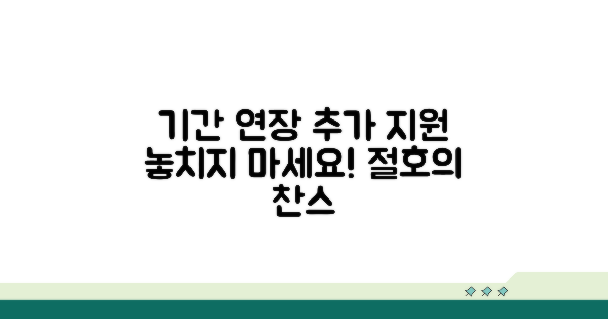 기간 연장과 추가 지원, 놓치지 마세요