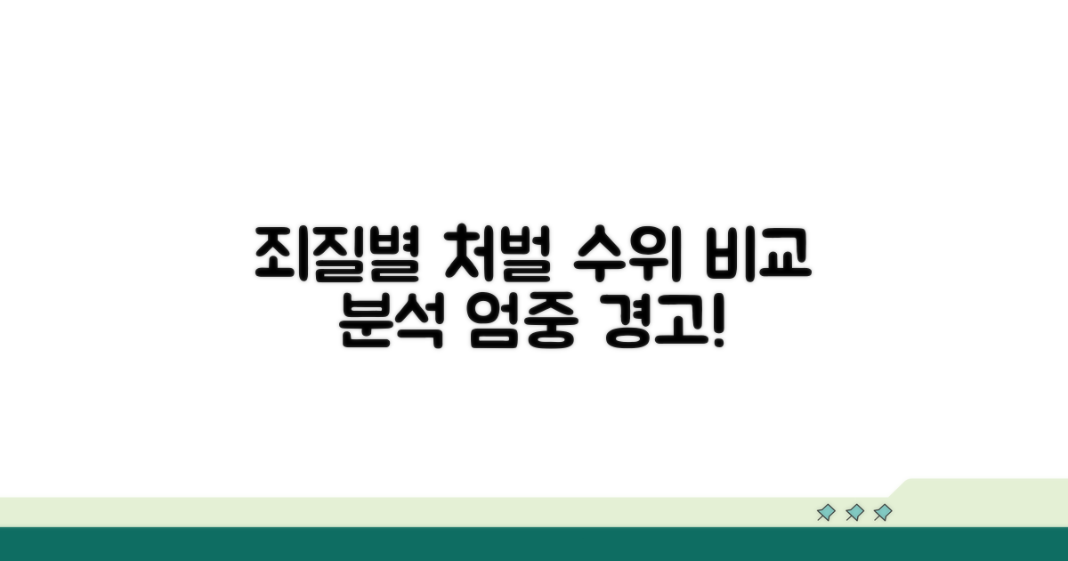 죄질에 따른 처벌 수위 비교