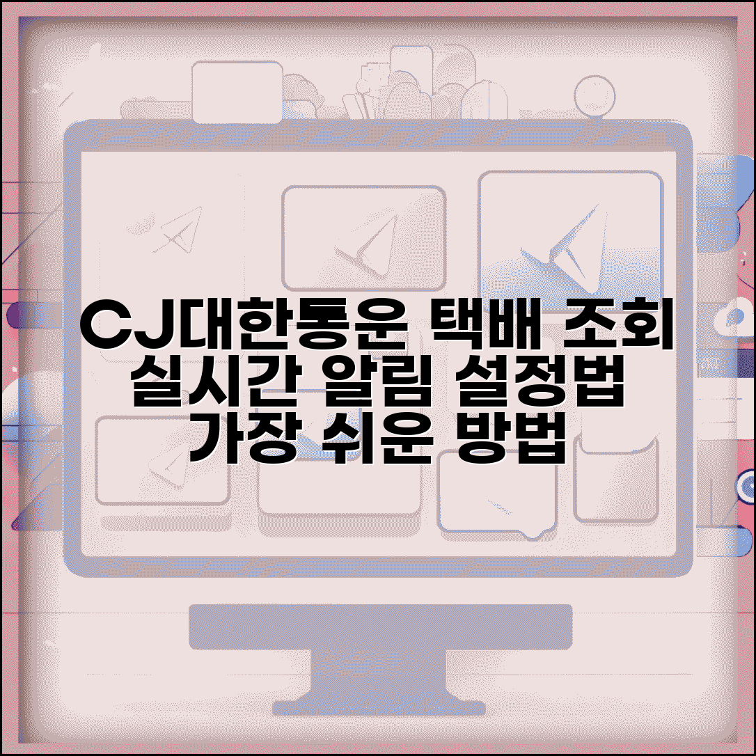 CJ대한통운 택배조회 앱 사용법 | 실시간 알림 설정 방법