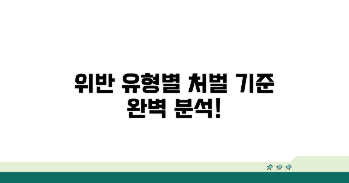 위반 사례별 처벌 기준 완벽 분석