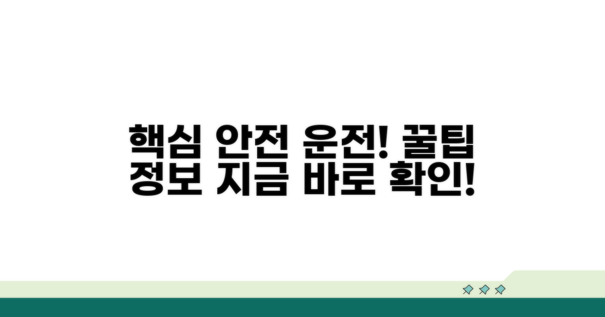 안전 운전 습관과 추가 정보
