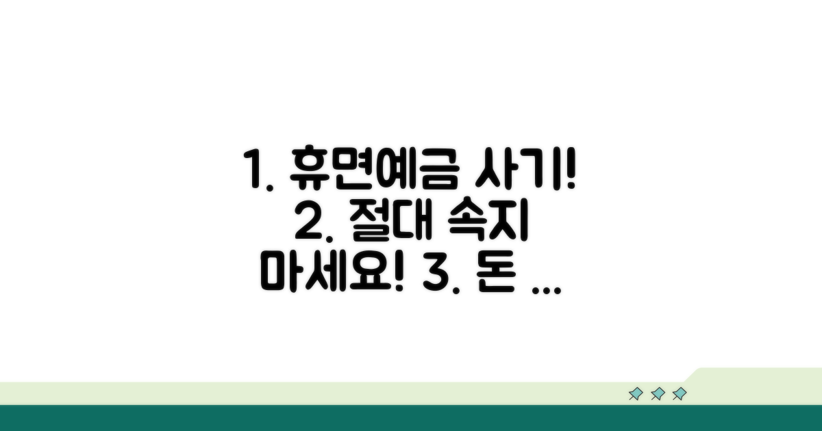 주의해야 할 휴면예금 관련 사기