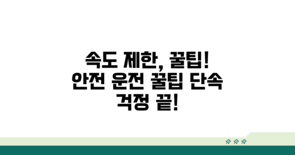 속도 제한 구간 대비 전략