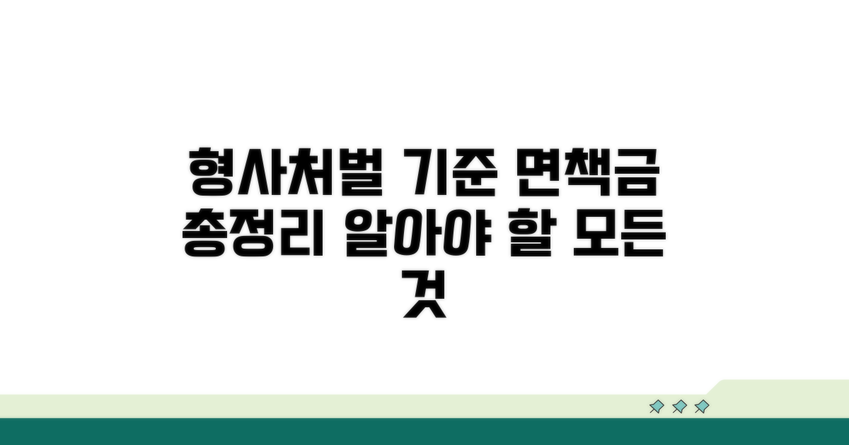 형사처벌 기준과 면책금 안내