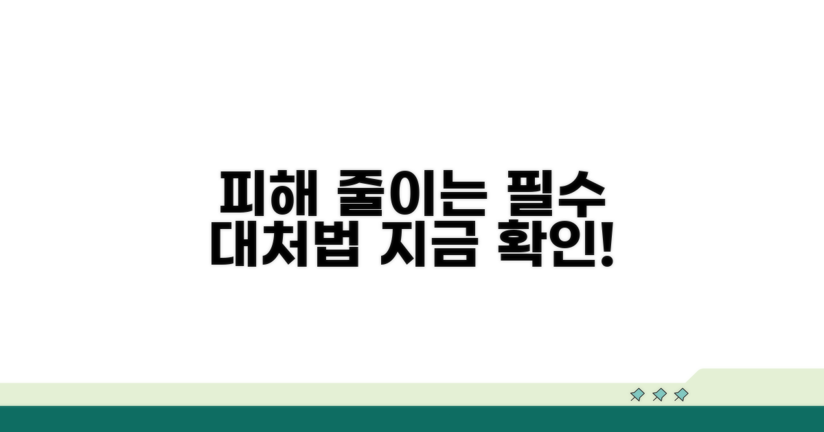 피해 줄이는 필수 대처법