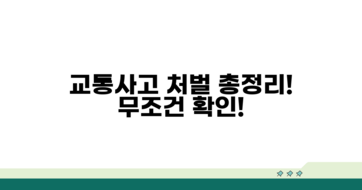 교통사고 처벌 기준 총정리
