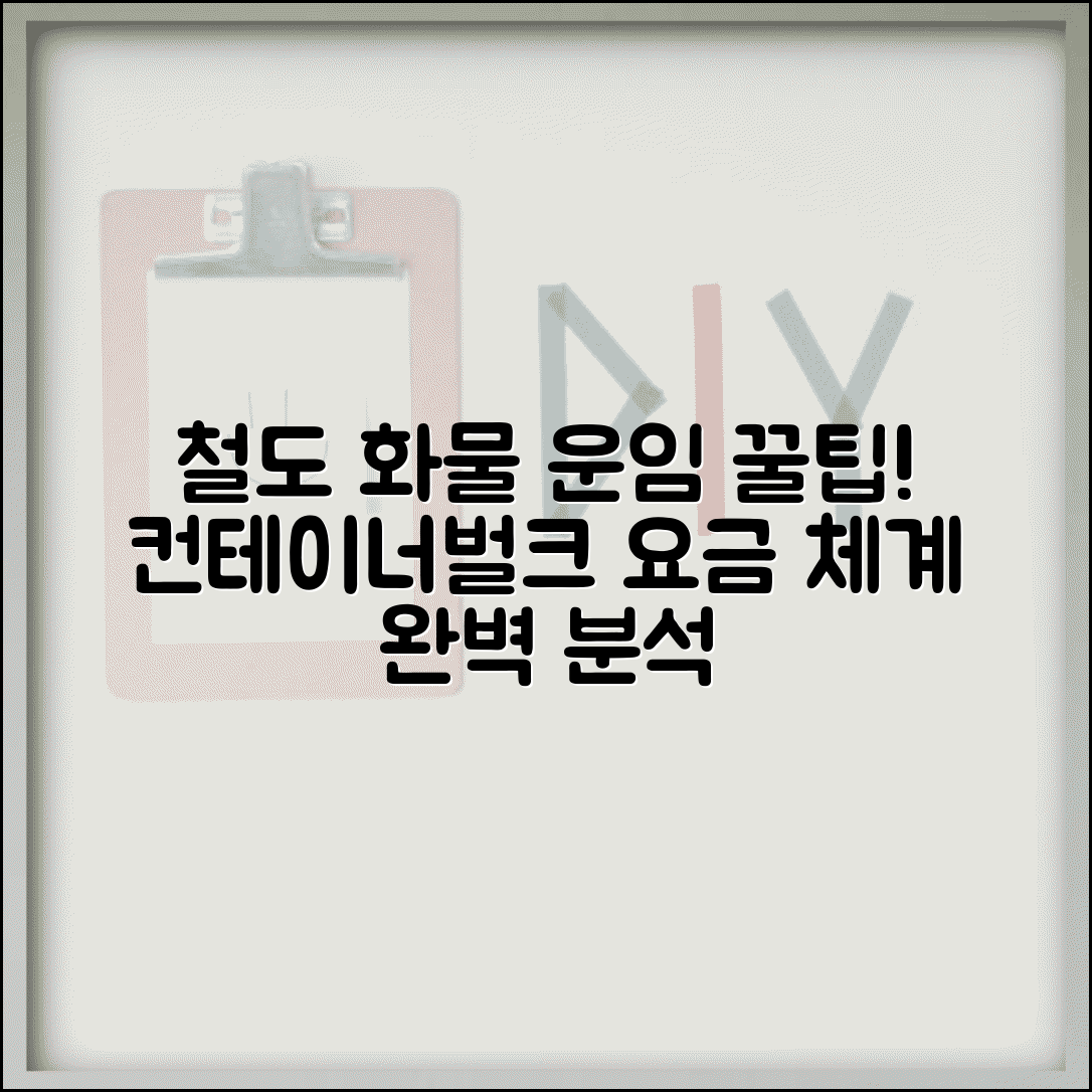 철도 화물 운임 계산법 | 컨테이너/벌크 화물 요금 체계 설명