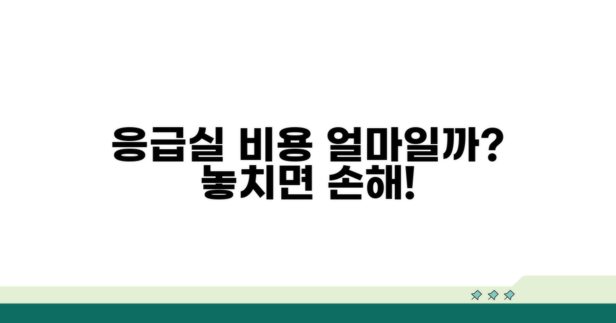 응급실 이용 시 발생 비용 분석