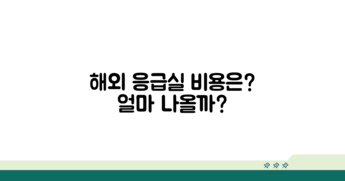 해외 응급실, 비용 얼마나 나올까?