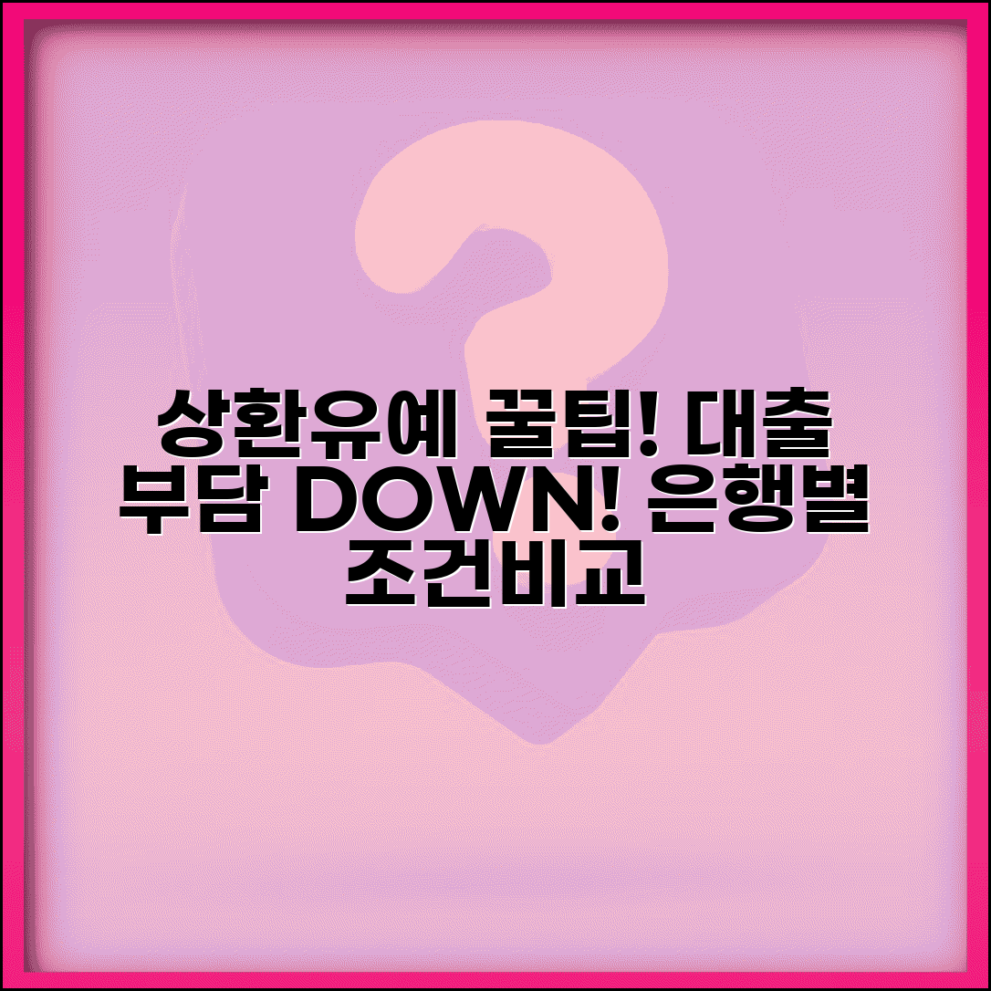 상환유예 신청 완벽 가이드 | 대출 부담 줄이는 전략 | 은행별 조건 비교