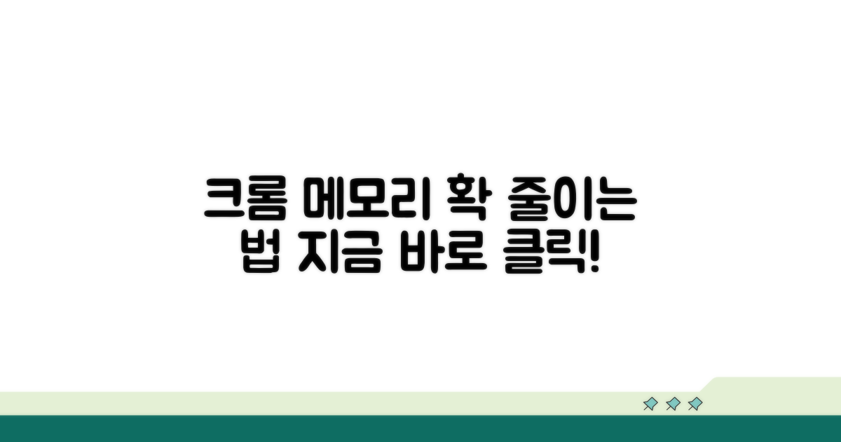 크롬 메모리 사용량 확 줄이는 법