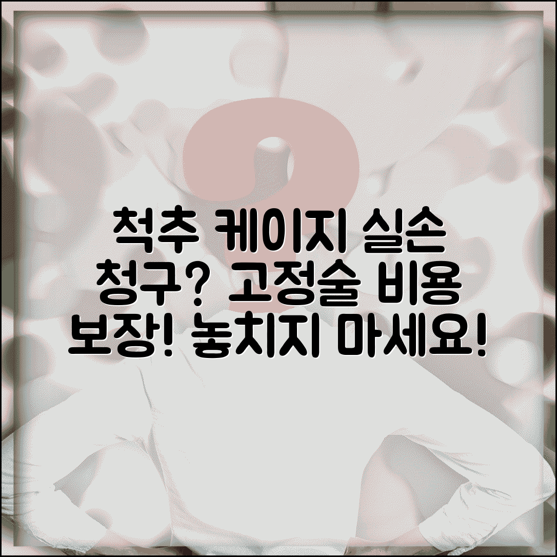 척추 케이지 유합 재료 실손 청구 여부 | 척추 고정술 케이지 비용 실손 보장