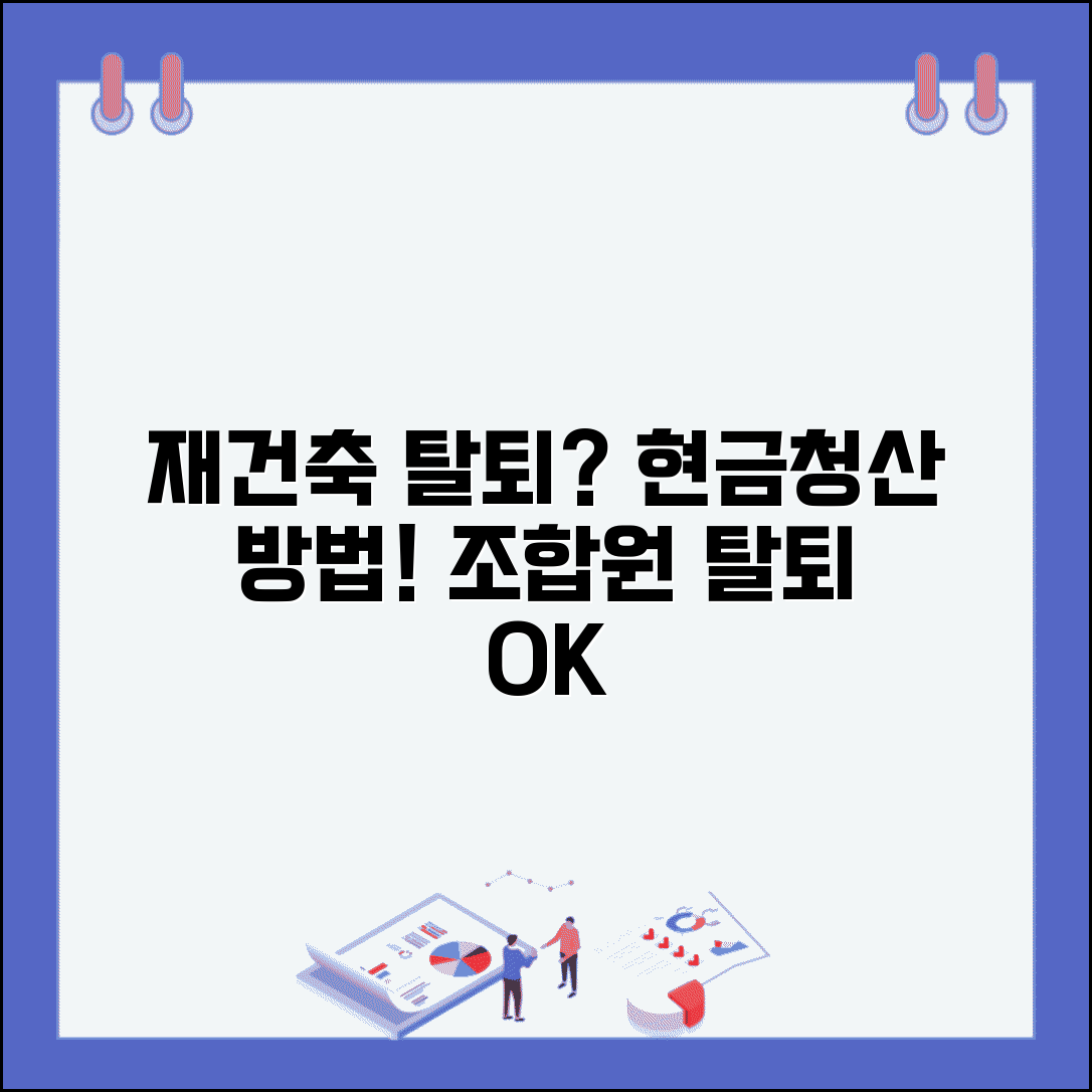 조합원 탈퇴신청서 작성 | 재건축 조합 탈퇴 절차와 현금청산