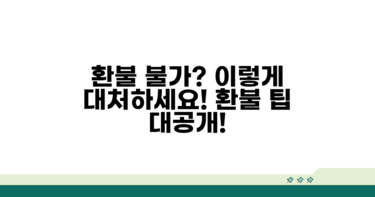 환불 불가 시 대처 방법과 팁
