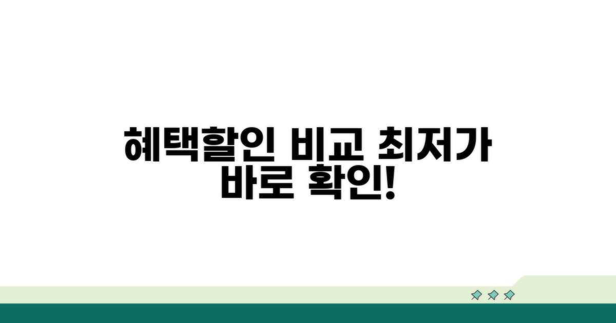 주요 혜택 조건 및 할인 비교