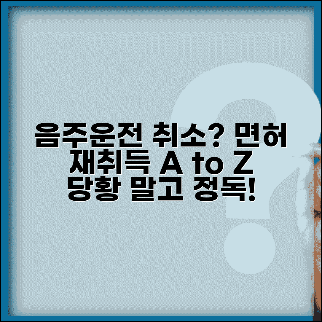 음주운전 면허취소 후 재취득 절차 | 취소처분 해제부터 새 면허 발급까지 조건 및 방법 총정리