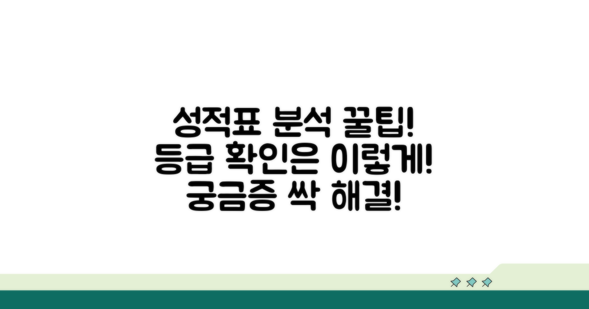 성적표 분석 및 등급 확인 방법