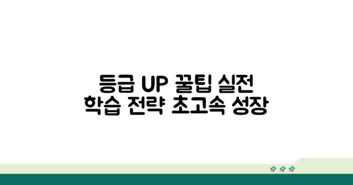 등급 올리는 실전 학습 꿀팁