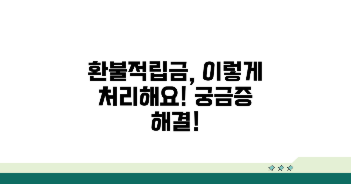 환불 시 적립금 처리 절차
