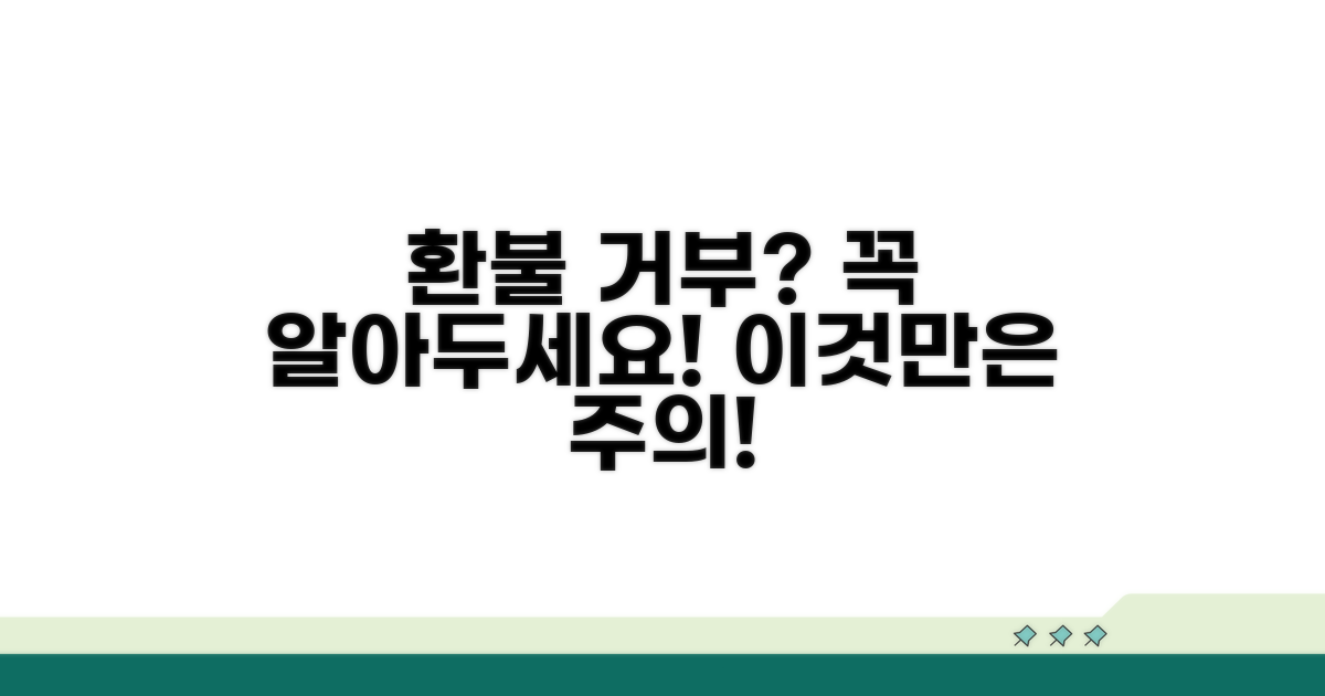 환불 거부 시 대처 및 유의사항