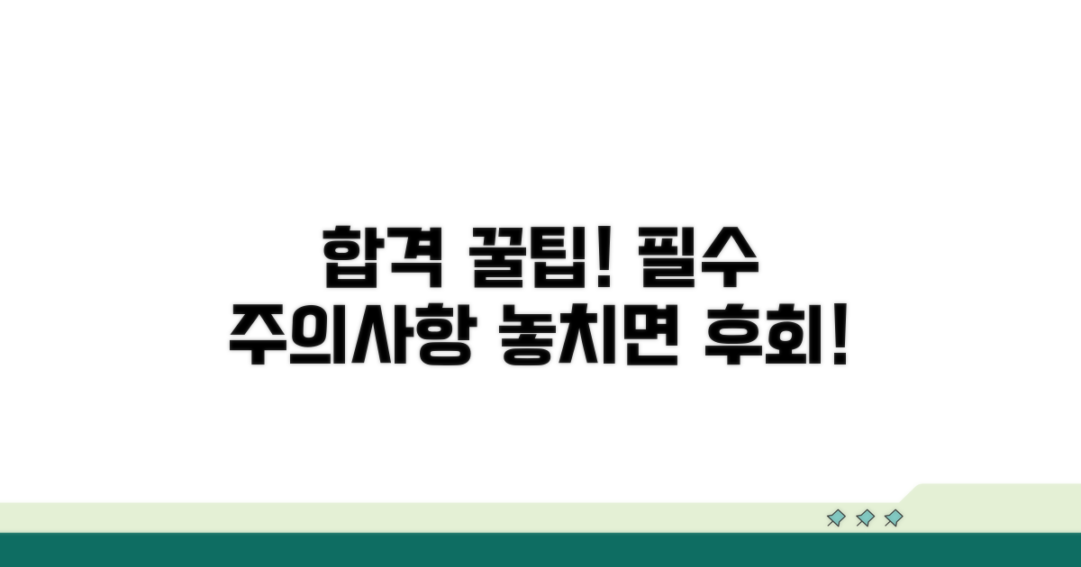 합격 위한 주의사항 및 팁