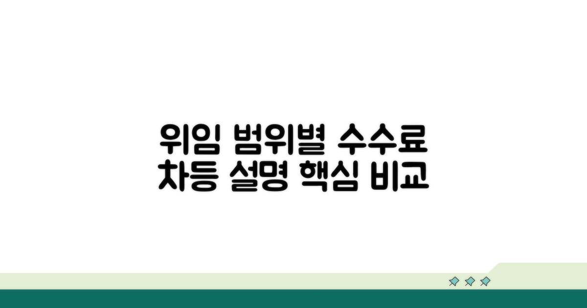 위임 범위별 수수료 차등 설명