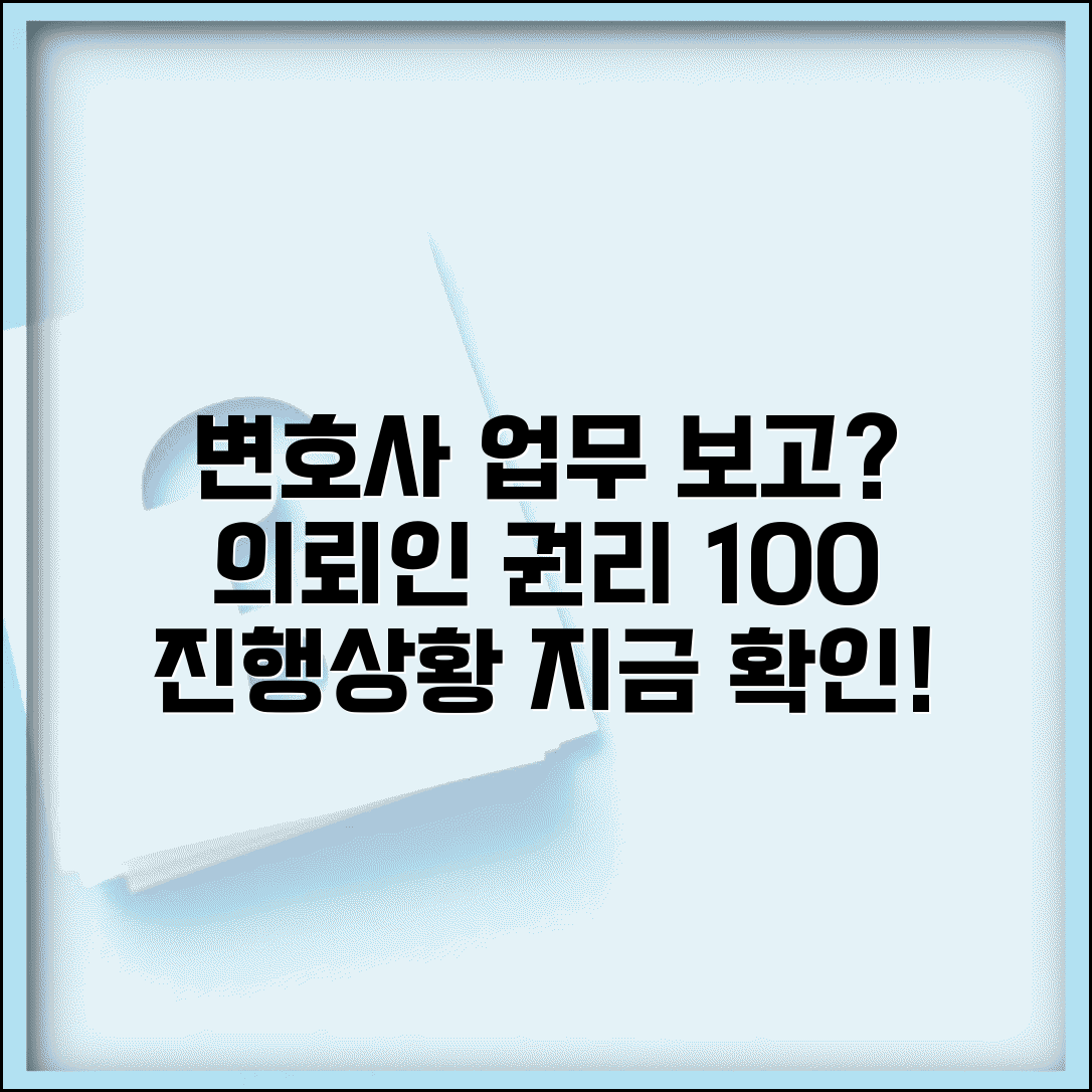 변호사 업무 보고, 진행상황 확인 가능할까? | 의뢰인 권리 및 법적 절차 총정리