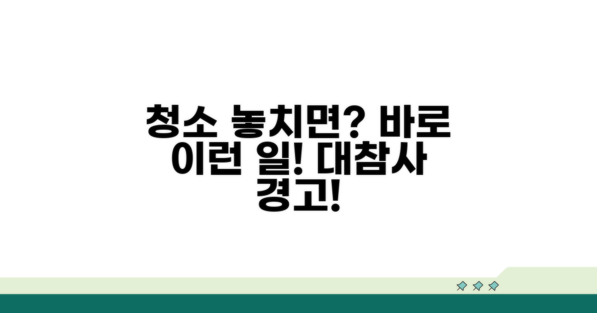 청소 주기 놓치면 생기는 문제점