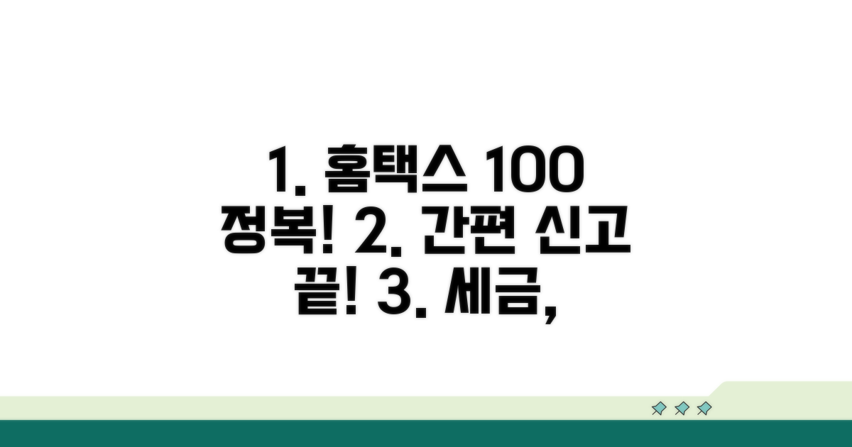 홈택스 접속부터 신고 완료까지