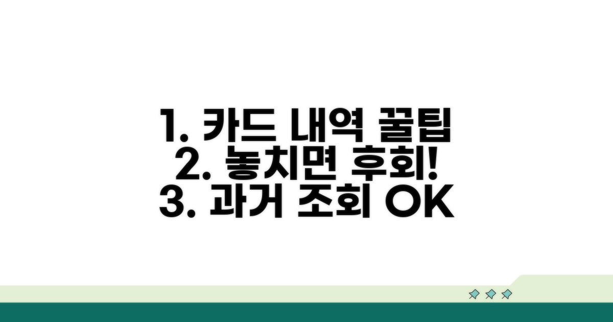 과거 카드 이용 내역 확인 꿀팁