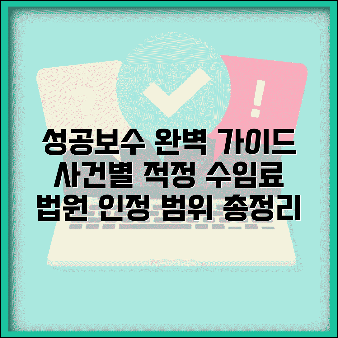성공보수 계약 가이드 | 사건유형별 적정수임료 및 법원 인정범위 총정리