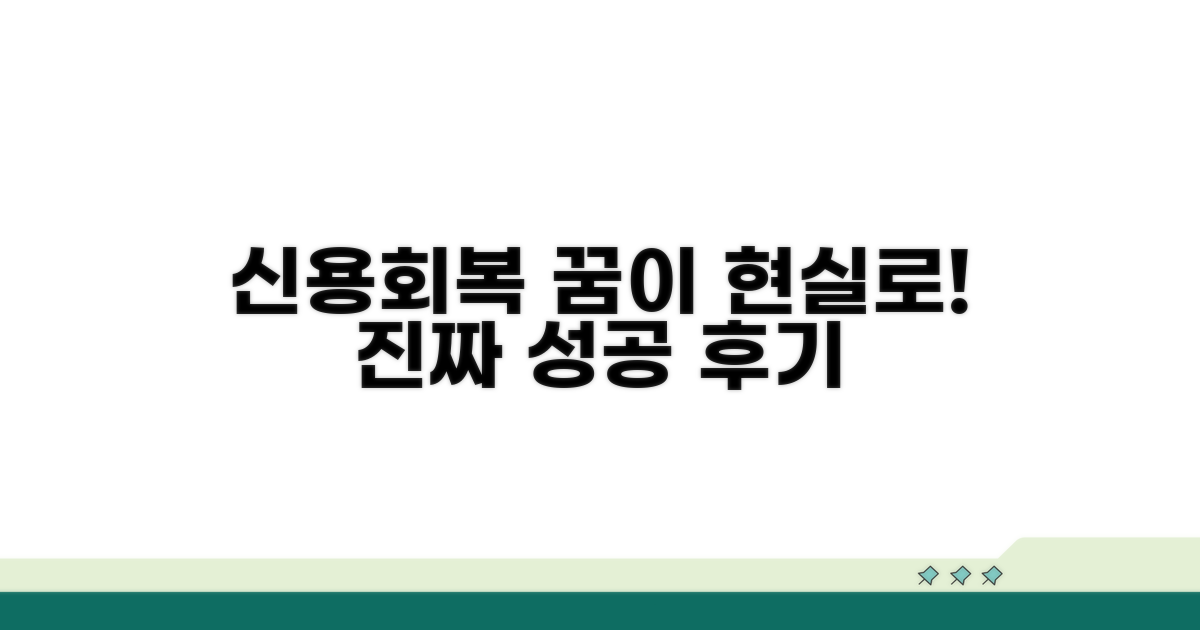 신용회복 성공 사례 생생 후기