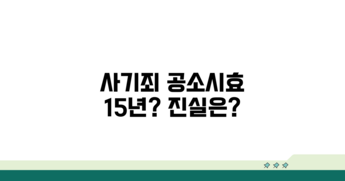 사기죄 공소시효 15년 적용 기준