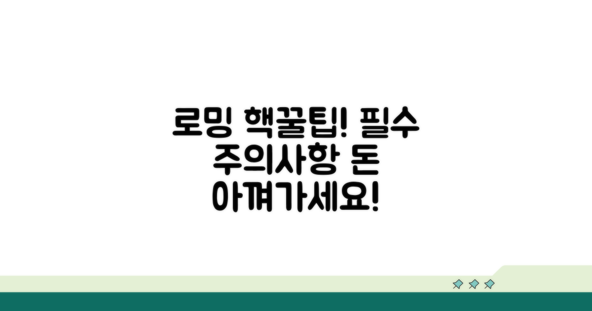 로밍 시 꼭 알아야 할 주의사항